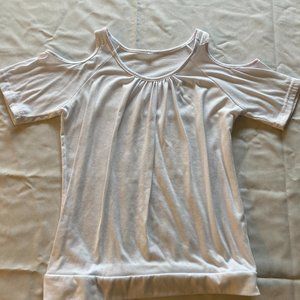 White Open Shoulder Blouse